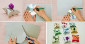 3. Box kado dengan bentuk seperti bantal persegi empat