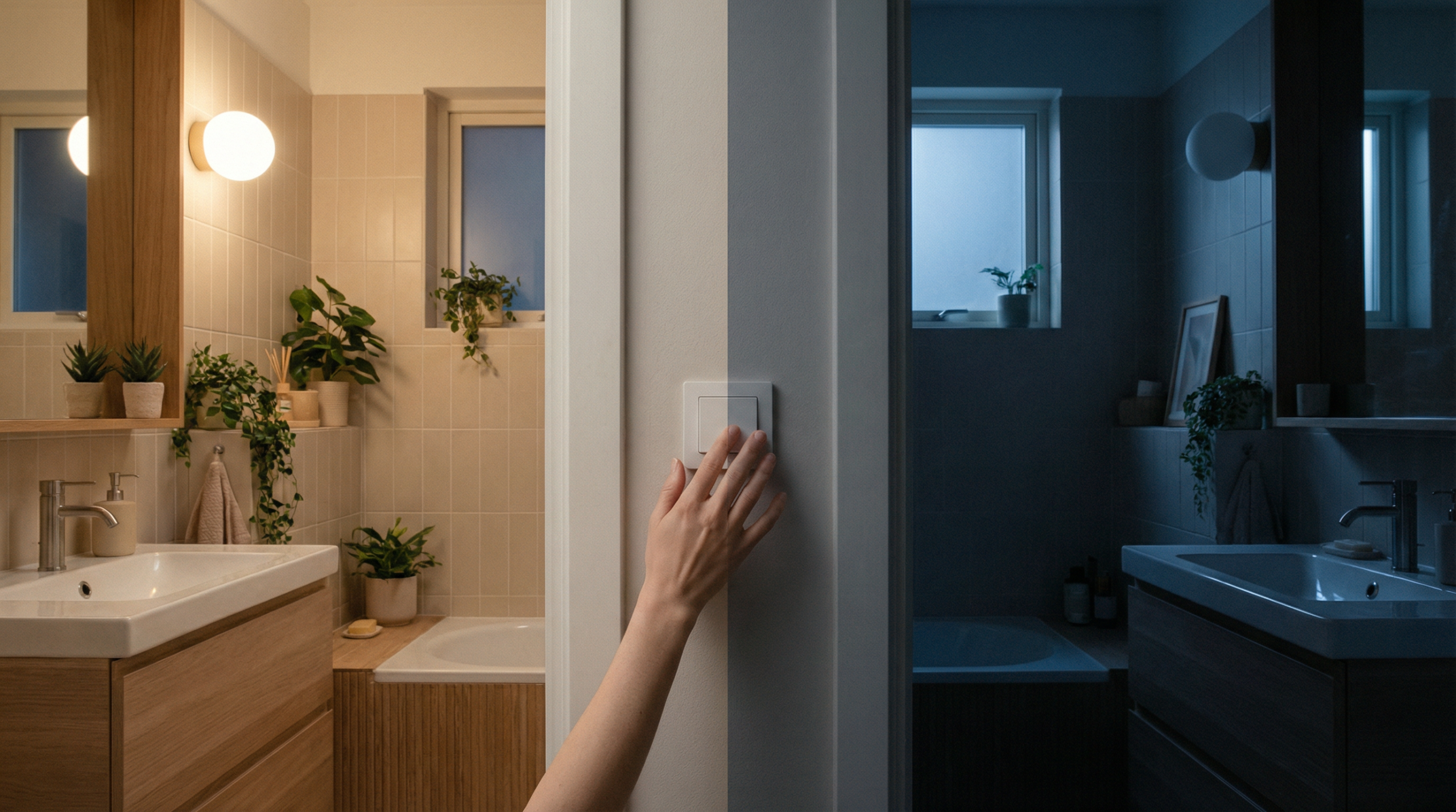 Mana yang lebih baik, mematikan atau membiarkan lampu kamar mandi tetap menyala?