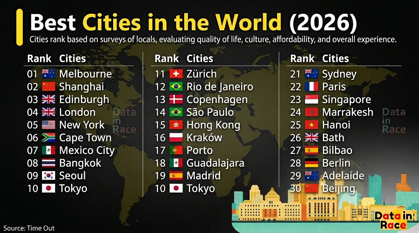 Terungkap! 30 Kota Terbaik di Dunia 2026, Nomor 1 Bukan London atau New York